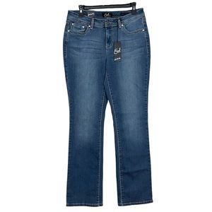 Earl Jeans Slim Bootcut Rhinestone Embellished Flap Pocket Jeans Size 10 NWT